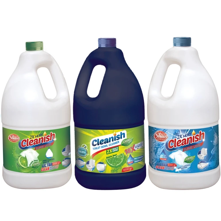 مایع سفید کننده و جرمگیر سطوح بهداشتی کلینیش مدل Regular-Lime حجم 4000 میلی لیتر بسته 3 عددی