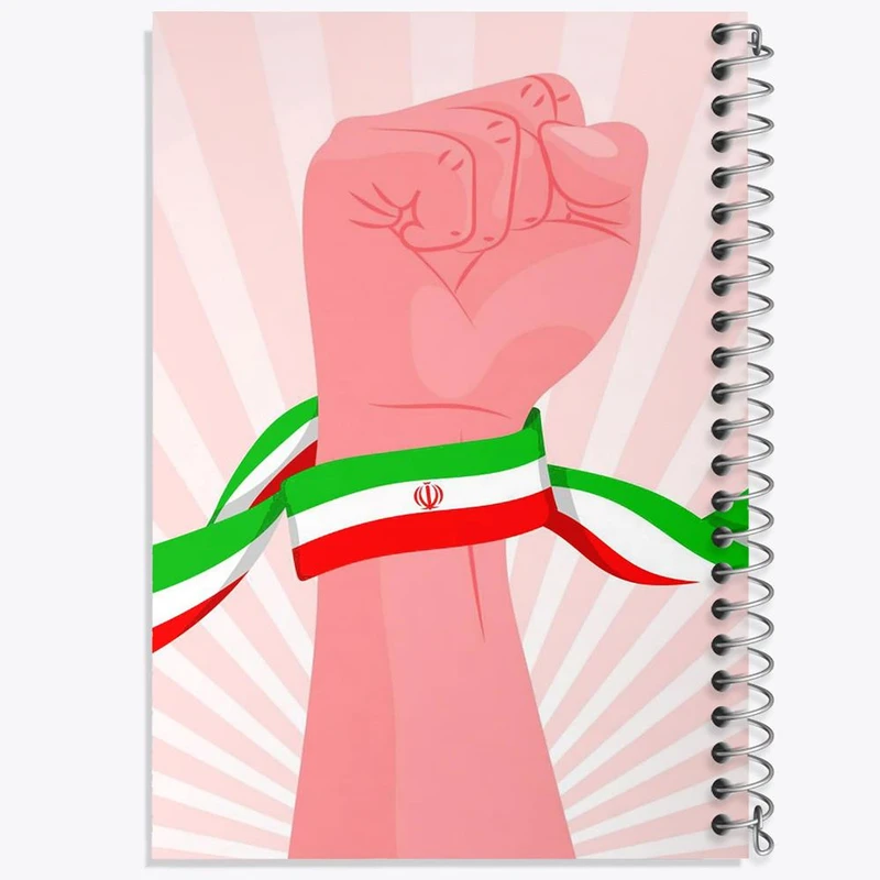 دفتر شطرنجی 50 برگ خندالو طرح پرچم ایران کد 23941