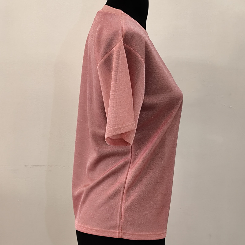 بلوز آستین کوتاه زنانه مدل قلب شاینی عروسکی