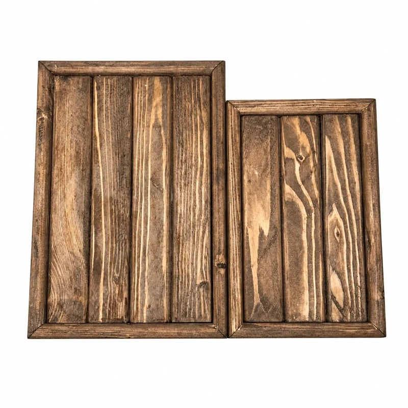 سینی مدل چوبی کلاسیک بسته 2 عددی