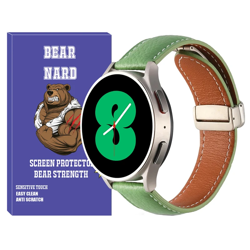 بند برنارد مدل Mag Leather BR مناسب برای ساعت هوشمند سامسونگ Galaxy Watch 4 40mm / Watch 4 44mm / Watch 4 Classic 42mm / Watch 4 Classic 46mm