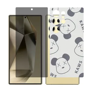 Glass Together model privacy screen protector for Samsung Galaxy S22 Ultra mobile phone with back cover sticker