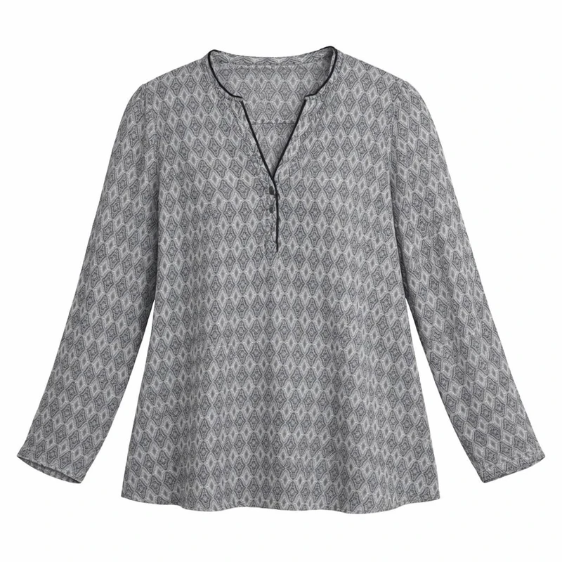 بلوز آستین بلند یقه هفت زنانه مدل مریدا