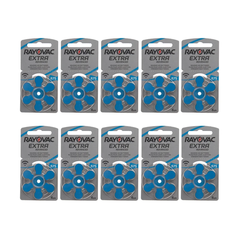 باتری سمعک ریوواک مدل 675 مجموعه 60 عددی