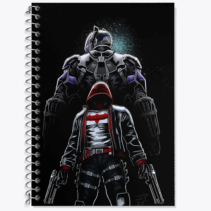 دفتر زبان 50 برگ خندالو مدل دو خط طرح بتمن شوالیه آرخام Batman Arkham knight کد 30305