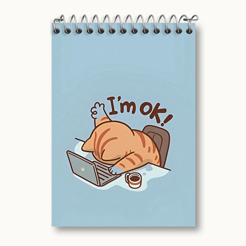 دفتر یادداشت 50 برگ خندالو طرح گربه کیوت کد N3036