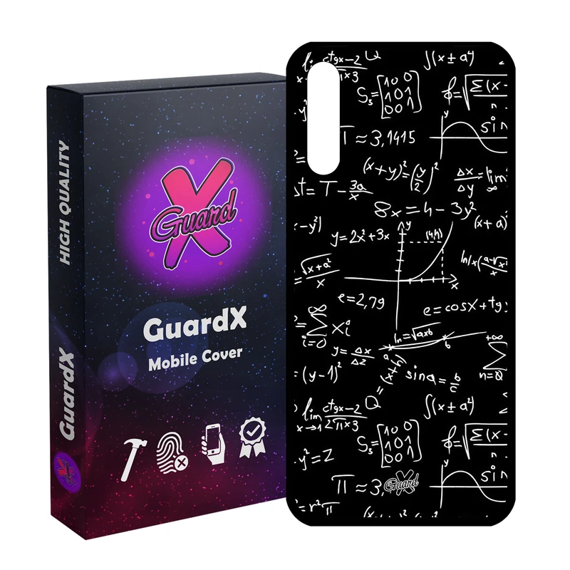 کاور گارد ایکس طرح ریاضی مدل Glass10528 مناسب برای گوشی موبایل سامسونگ Galaxy A30s/A50/A50s