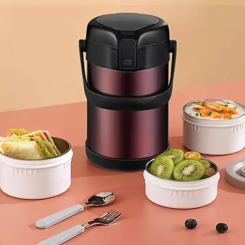 فلاسک غذا مدل سه طبقه گنجایش  2.2 لیتر