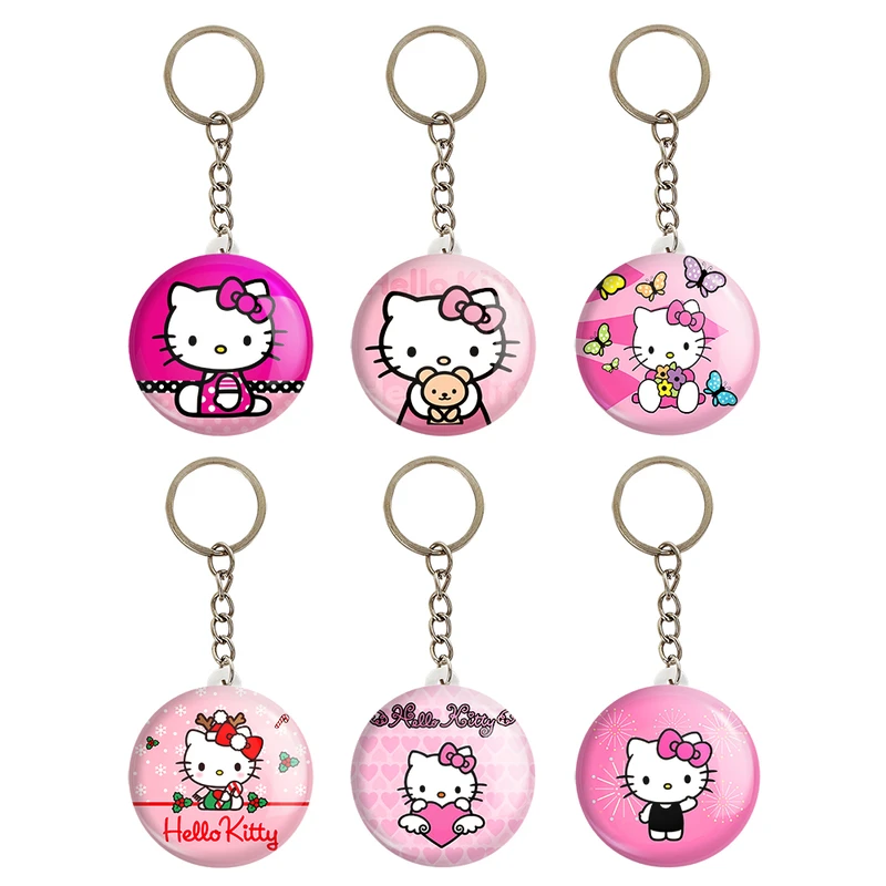 جاکلیدی خندالو مدل هلو کیتی Hello Kitty کد 1564B مجموعه 6 عددی