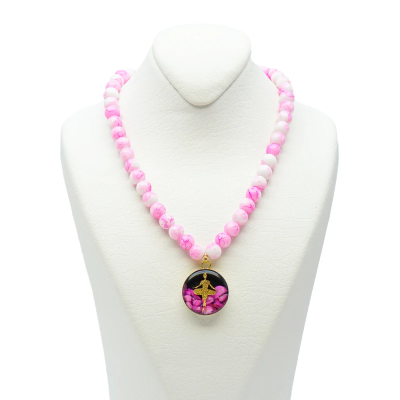 گردنبند زنانه آلتین هنر بزازیان مدل روکش طلا رقص باله