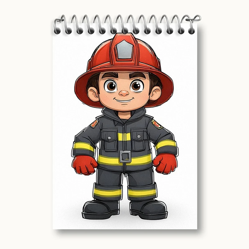 دفتر یادداشت 50 برگ خندالو مدل آتش نشان کد N1668