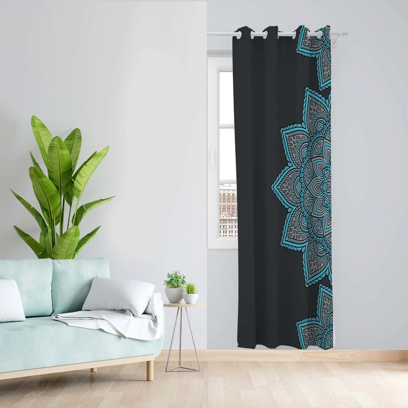 پرده طرح قاب مدل مخمل پانچی کد 1598 z سایز 140x200 سانتی متر