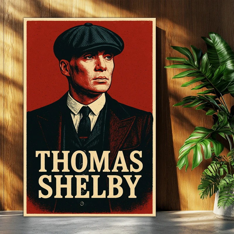 تابلو شاسی بکلیت طرح سریال پیکی بلایندرز شخصیت توماس شلبی Peaky Blinders Tommy Shelby مدل T-po1649
