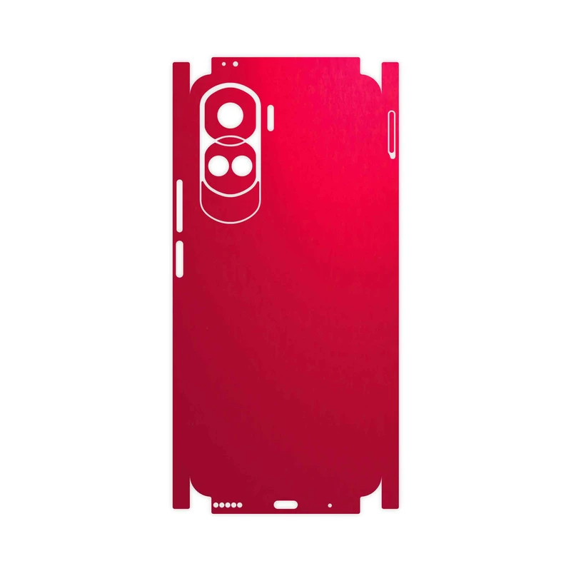 برچسب پوششی ماهوت مدل Matte-Warm-Red-FullSkin مناسب برای گوشی موبایل آنر 90 Lite