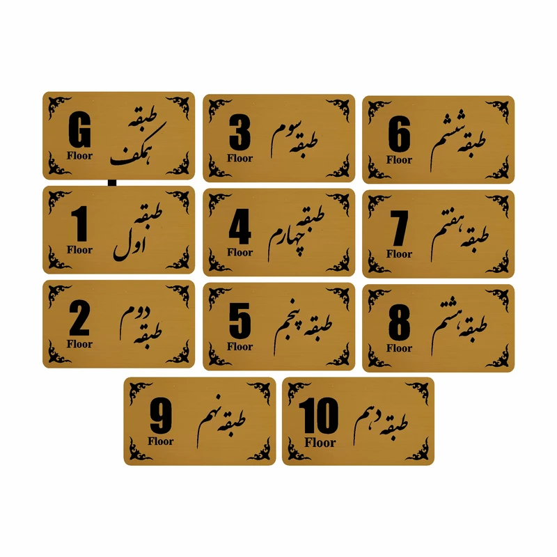 تابلو نشانگر طرح طبقه مدل 30T مجموعه 11 عددی