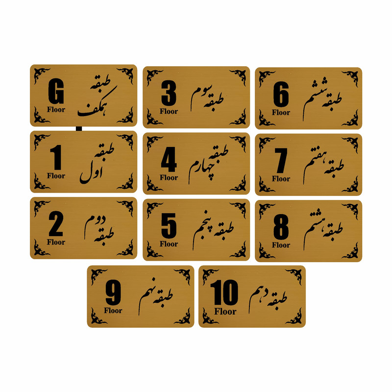 تابلو نشانگر طرح طبقه مدل 30T مجموعه 11 عددی