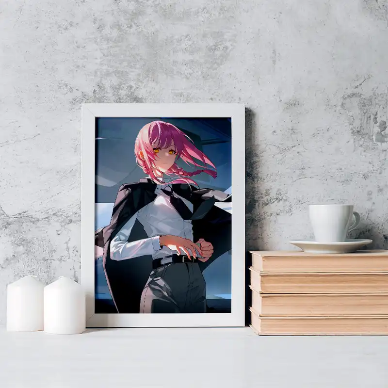 تابلو خندالو مدل ماکیما انیمه مرد اره ای کد 17950