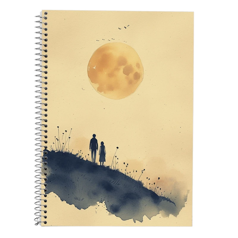 دفتر زبان 50 برگ مدوپد مدل دو خط طرح عاشقانه love کد DF14265