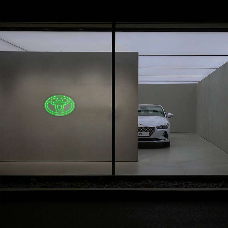 چراغ دیواری نئون دیزاین طرح Toyota-Logo-GL_GR