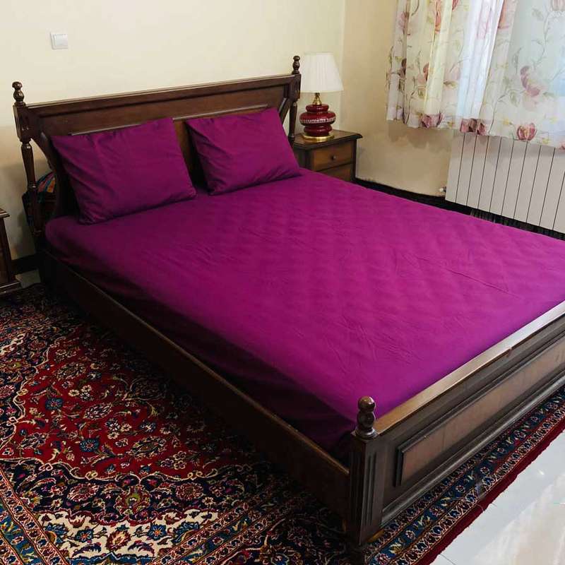 سرویس ملحفه مدل کشدار ساده دونفره 3 تکه