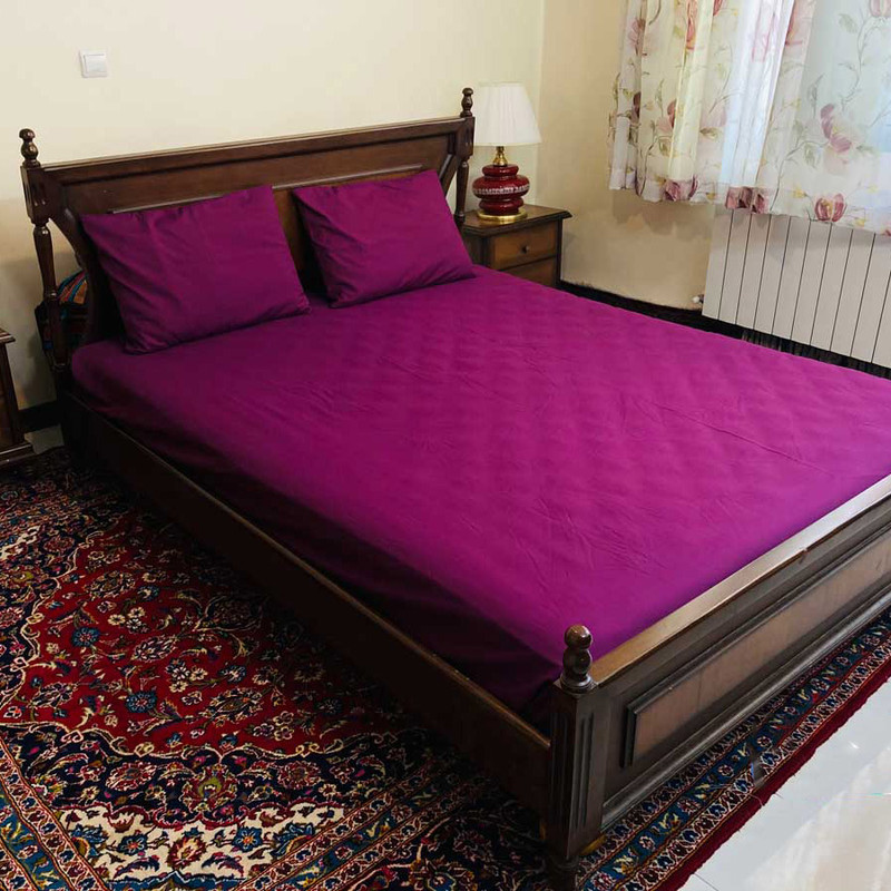 سرویس ملحفه مدل کشدار ساده دونفره عرض180  2 نفره 3 تکه