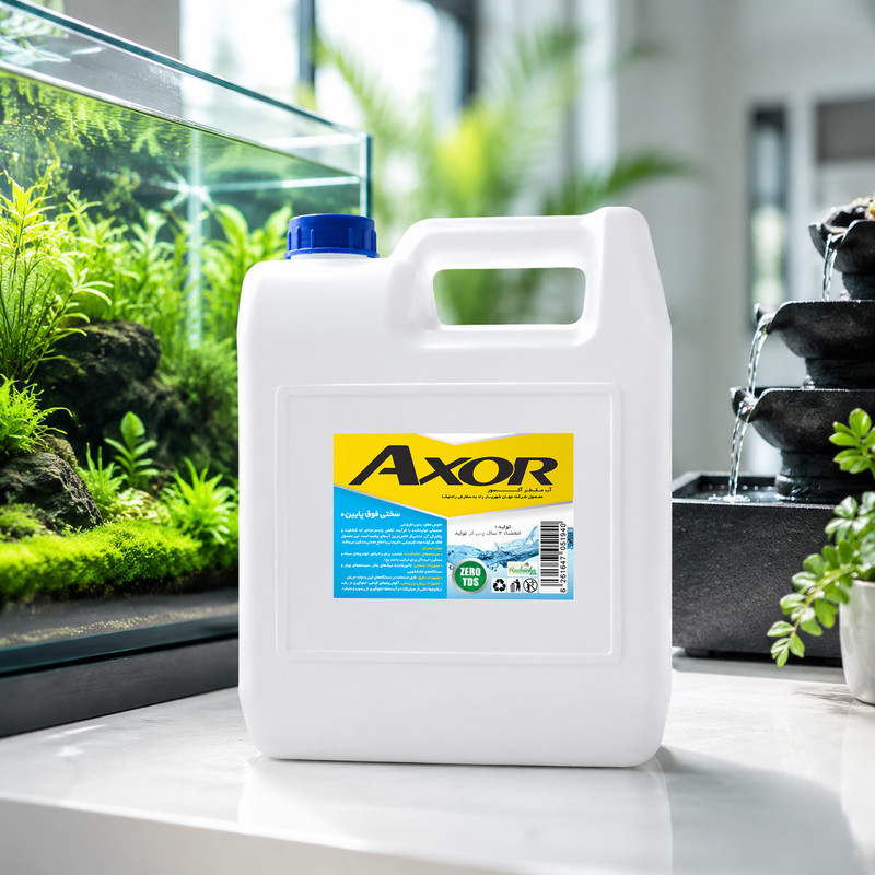 آب مقطر آکسور کد Axmo حجم 3400 میلی لیتر