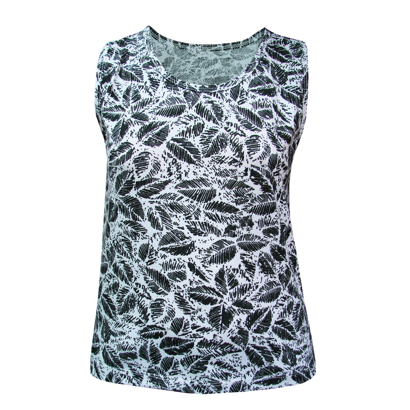 ست تاپ و شلوارک زنانه مدل نخ پنبه طرح برگ کد 030