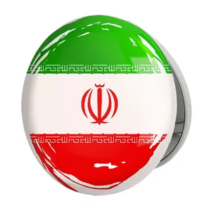 آینه جیبی خندالو طرح پرچم ایران مدل تاشو کد 23938 