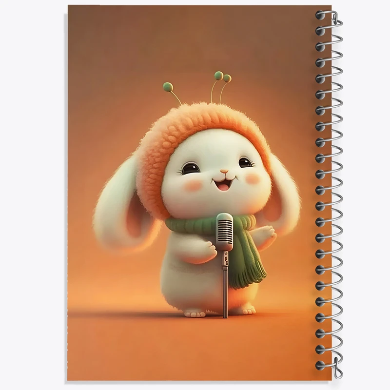 دفتر شطرنجی 50 برگ خندالو طرح خرگوش کیوت کد F5674