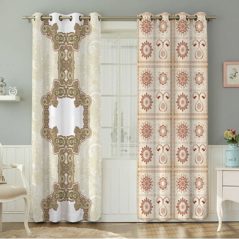 پرده نیروانا طرح سنتی  مدل هازان کد 4239  سایز 140×280 سانتی متر