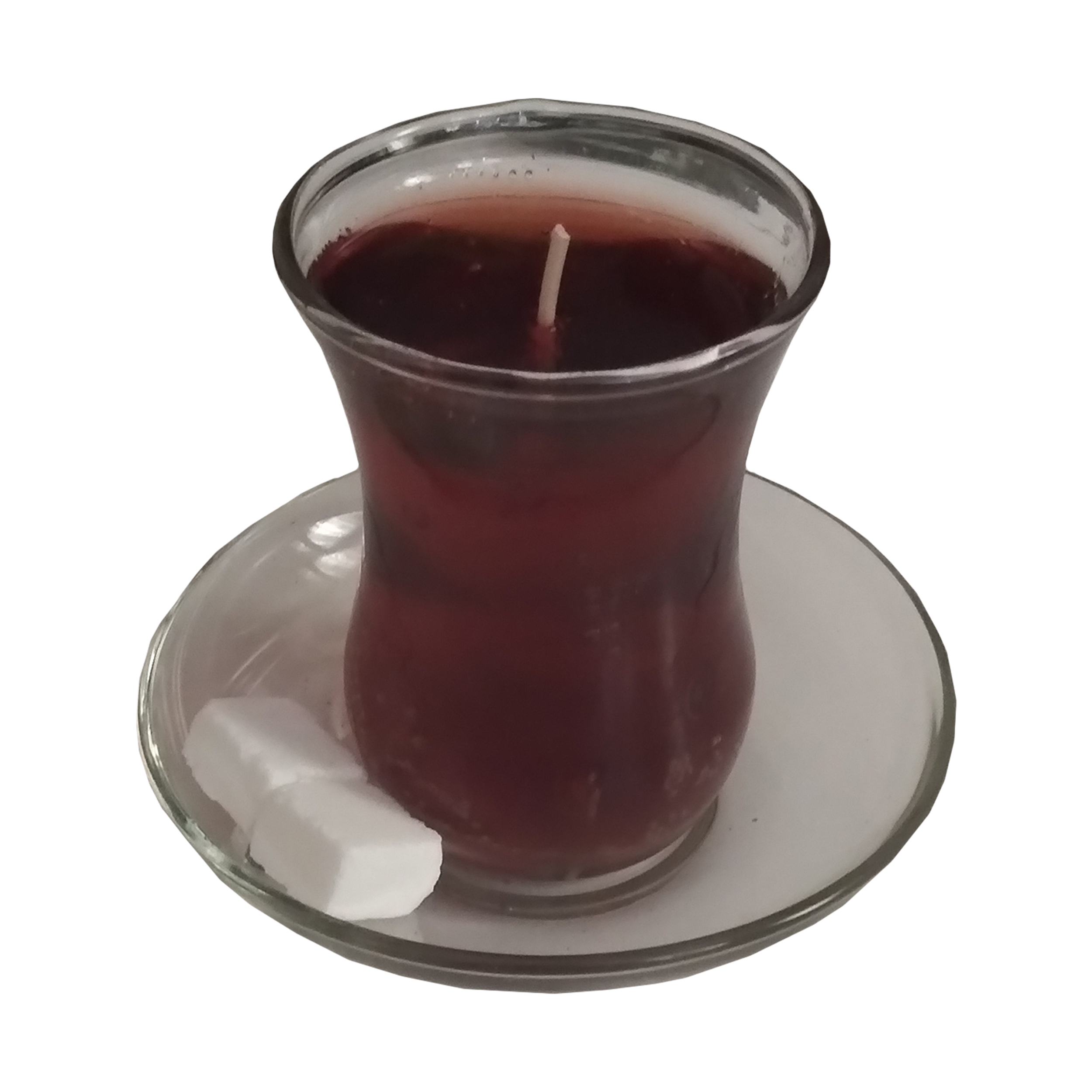 شمع  طرح استکان و نعلبکی کد 01