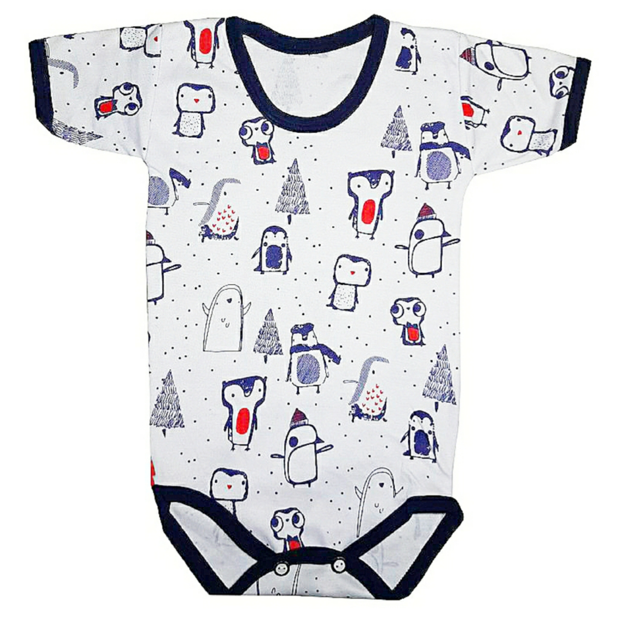 بادی آستین کوتاه نوزادی مدل TT.OL