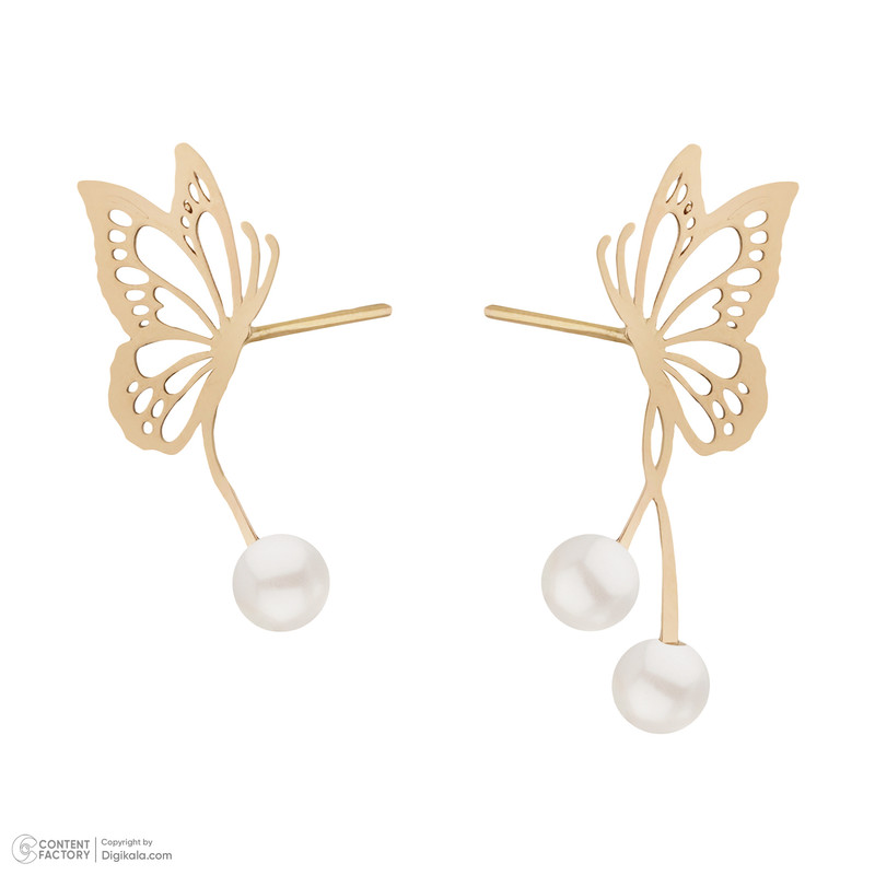 نیم ست طلا 18 عیار زنانه گنجینه هنر خوش نشین مدل پروانه کد N20 نیم ست طلا 18 عیار زنانه گنجینه هنر خوش نشین مدل پروانه کد N20