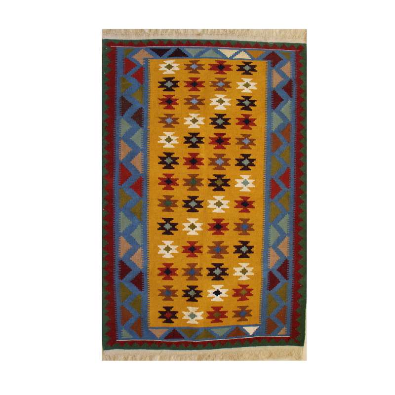 گلیم دستباف یک و نیم متری طرح قشقایی کد A857436 