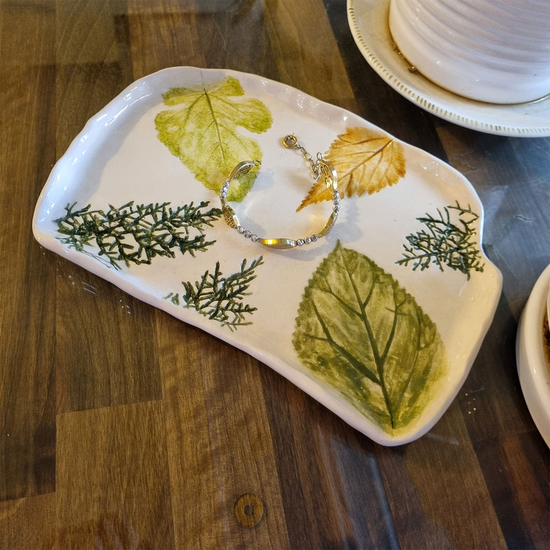 ظرف سرو سرامیکی مدل برگها
