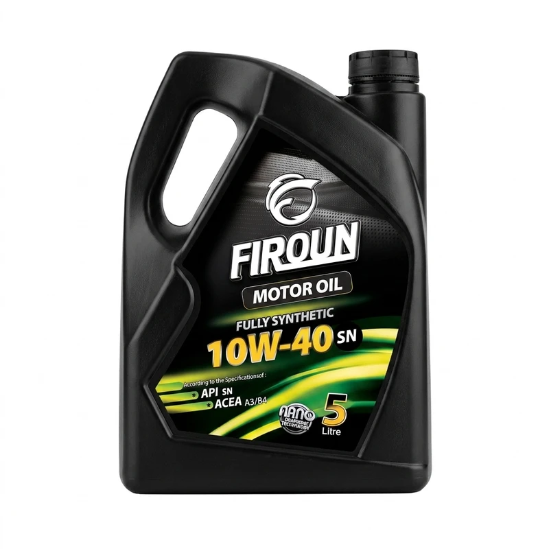 روغن موتور خودرو بنزینی فیرون مدل نانو گرافن NEW 10w40 SN FULLY SYNTHETIC حجم ۵ لیتر