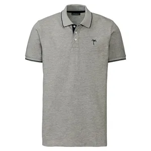 پولوشرت آستین کوتاه مردانه لیورجی مدل Palm  رنگ طوسی