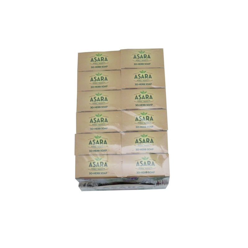 صابون شستشو آسارا مدل 30Herb وزن 100 گرم بسته 12 عددی