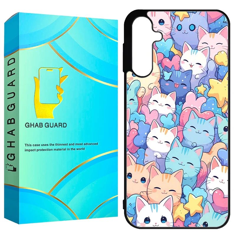 کاور قاب گارد طرح گربه مدل GCHPA55 مناسب برای گوشی موبایل سامسونگ Galaxy A55 5G