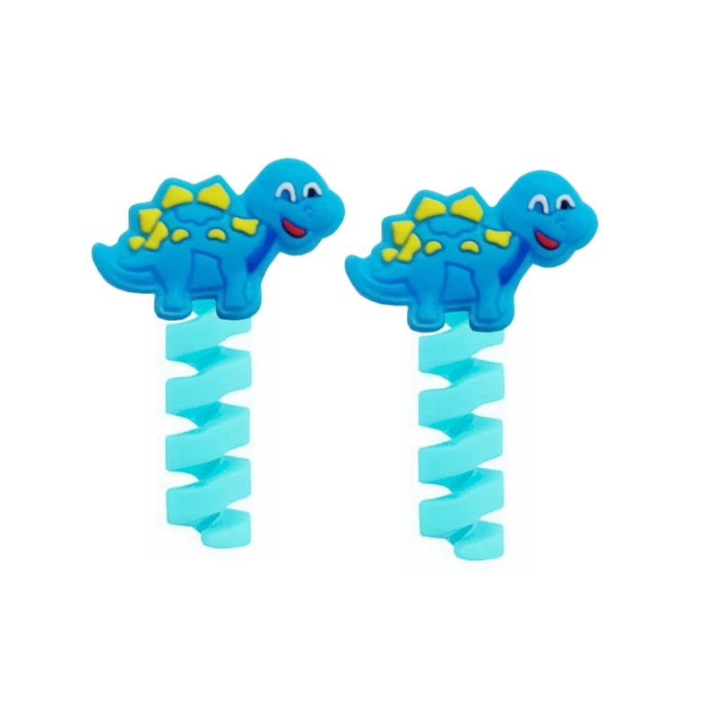 محافظ کابل طرح دایناسور آبی کد Dinosaur Blue_90 بسته دو عددی