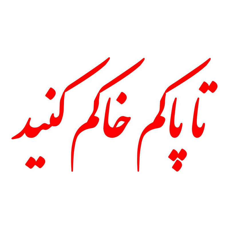 برچسب بدنه خودرو طرح تا پاکم خاکم کنید کد MT-R444