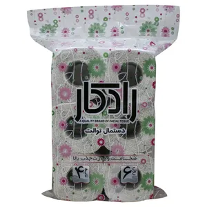 دستمال توالت رادکار مدل 4 لایه بسته 6 عددی