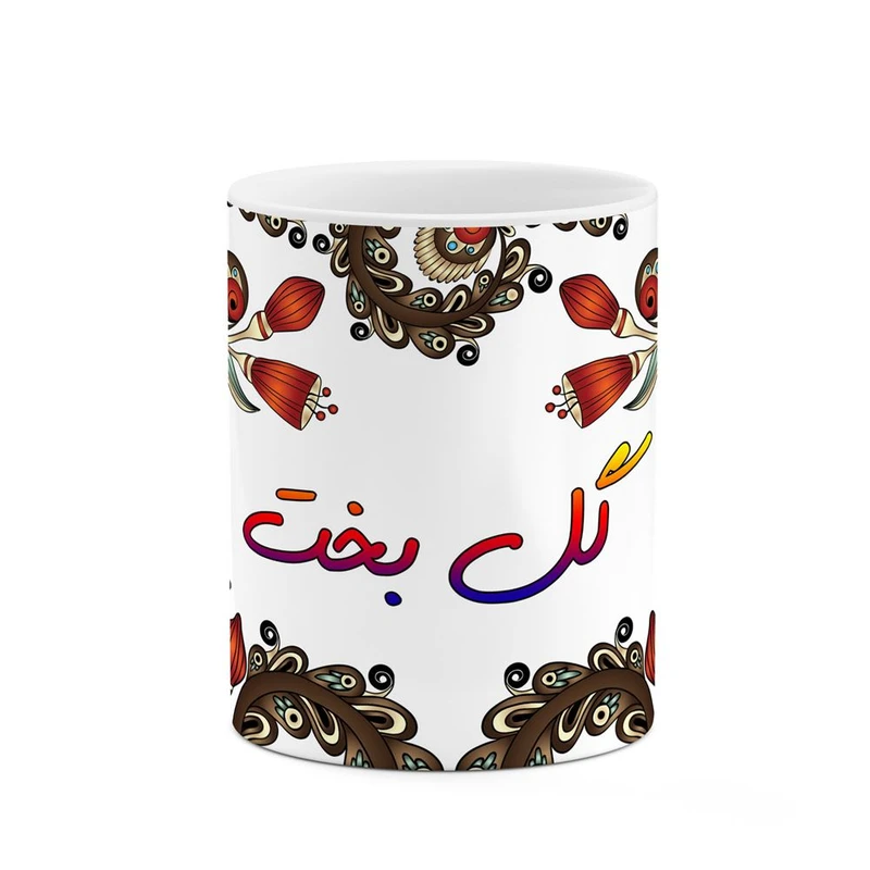 ماگ کاکتی مدل اسم گل_بخت طرح سنتی گل و بته کد mgh46698
