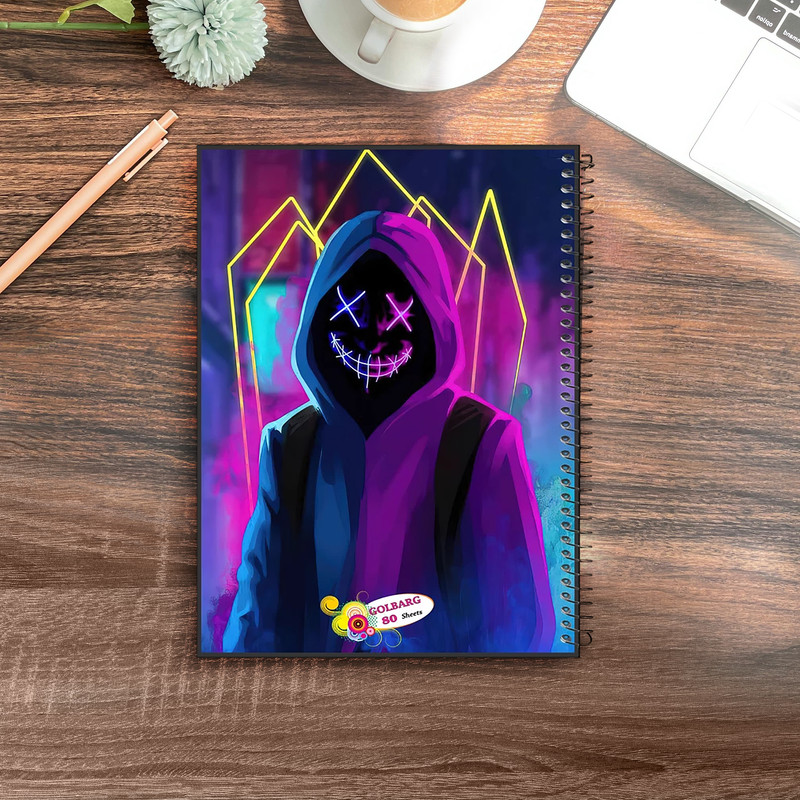 دفتر مشق 80 برگ گلبرگ طرح پسرانه کد 80953