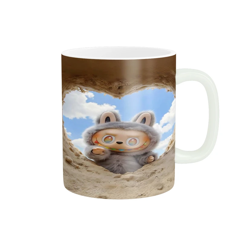  ماگ پاد آفرین مدل فانتزی طرح عروسک لبوبو ترند کد p10891