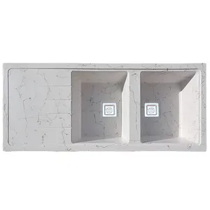 سینک ظرفشویی گرانیت توکار دو لگنه مدل 707