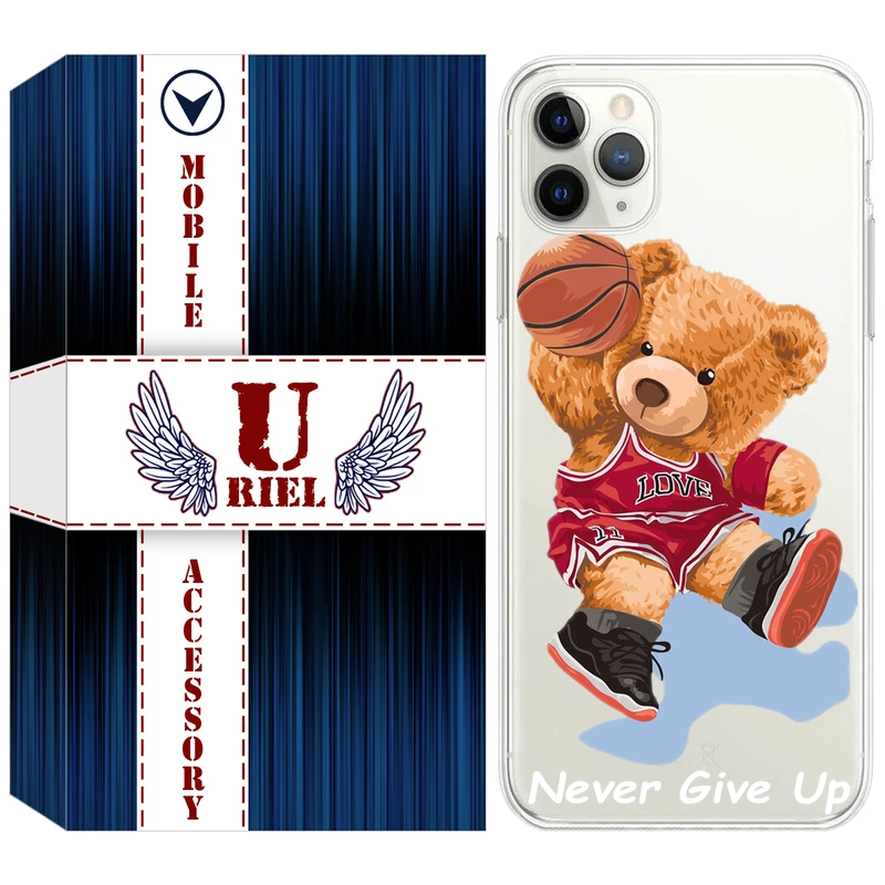 کاور یوریل مدل Clear کد 63 طرح خرس ورزشکار مناسب برای گوشی موبایل اپل iPhone 11 Pro Max