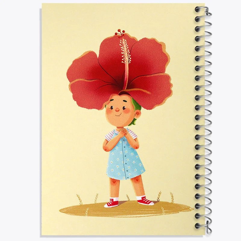 دفتر مشق 100 برگ خندالو طرح دخترانه فانتزی کد 25719