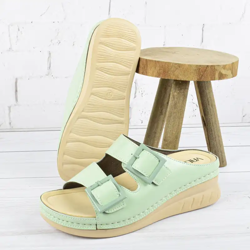 دمپایی زنانه واله مو مدل برشا کد GRN.2938