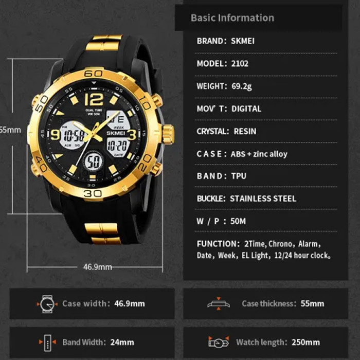 ساعت مچی عقربهای مردانه اسکمی مدل 2102 GD